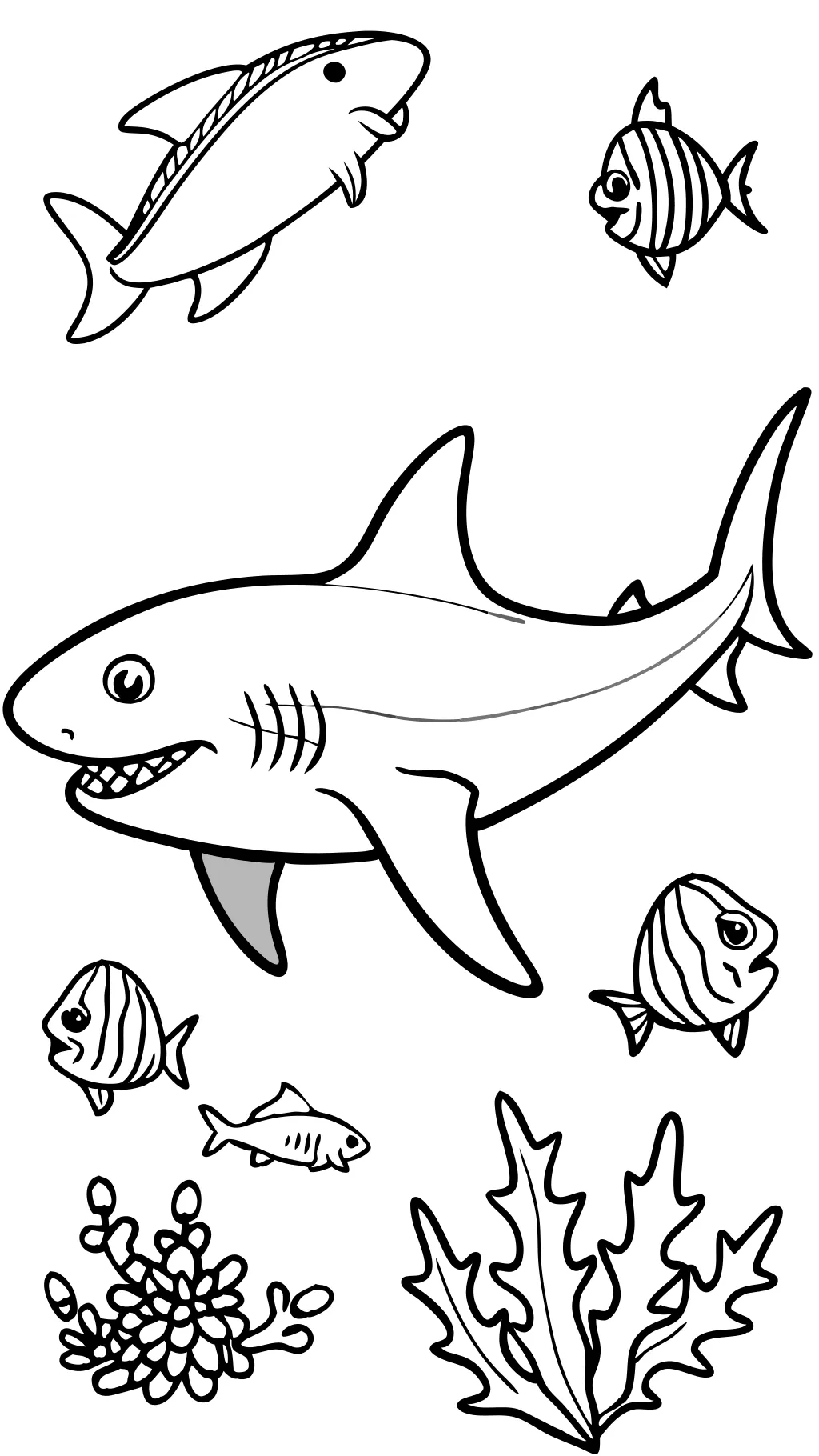 coloriages de requin imprimables